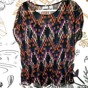 Liz Claiborne Sheer Tunic Top